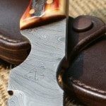 Leather slip knife sheath hartsook detail